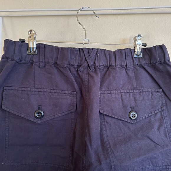 Alex Mill cotton linen drawstring trousers in navy - Picture 4 of 6